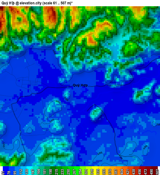 Quỳ Hợp elevation map