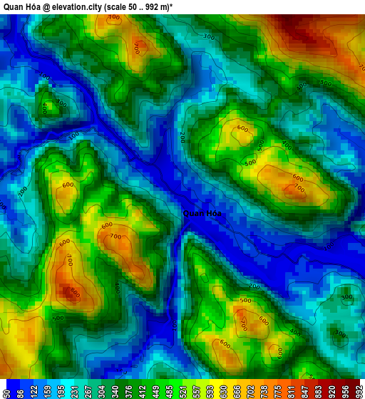 Quan Hóa elevation map