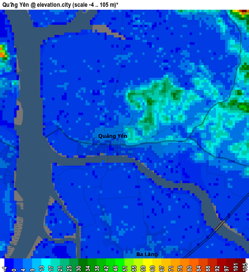 Quảng Yên elevation map