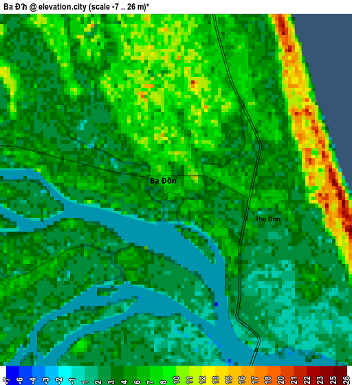 Ba Đồn elevation map