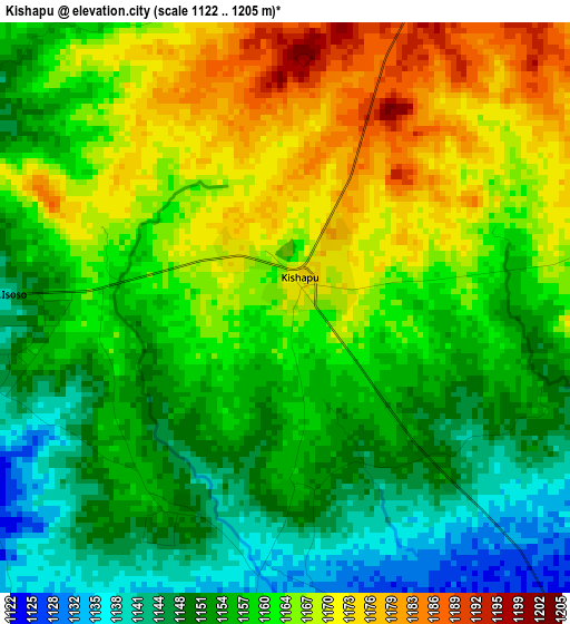 Kishapu elevation map