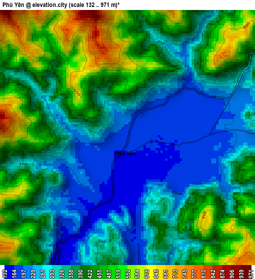 Phù Yên elevation map