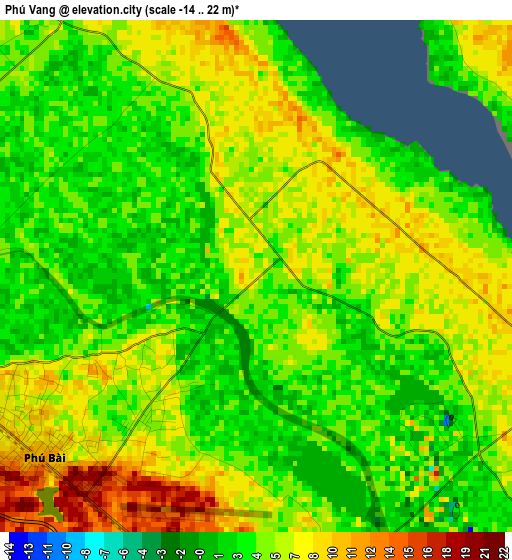 Phú Vang elevation map