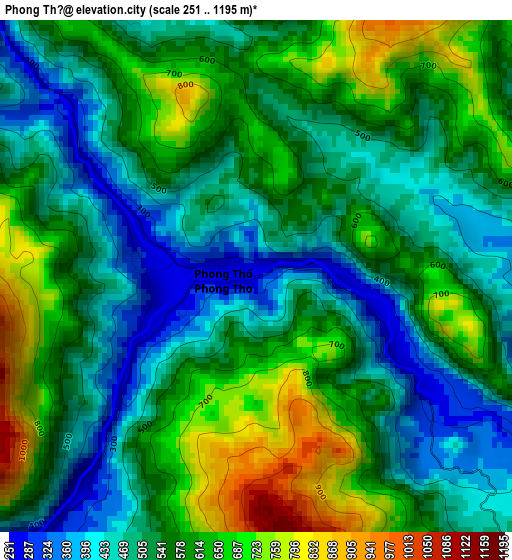 Phong Thổ elevation map