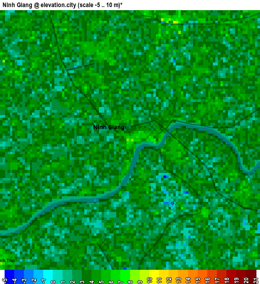 Ninh Giang elevation map