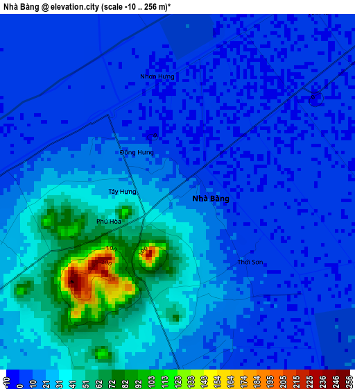 Nhà Bàng elevation map