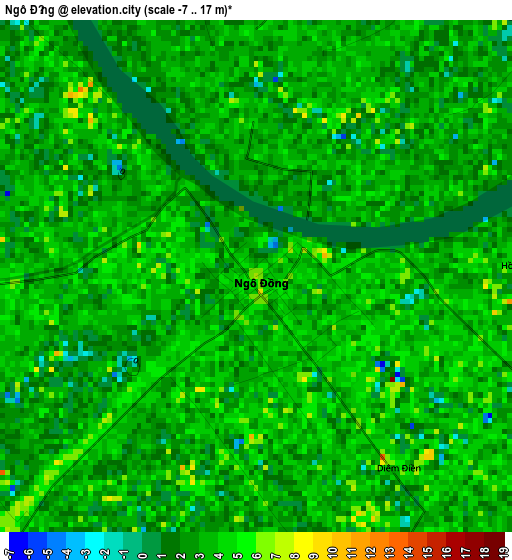 Ngô Đồng elevation map