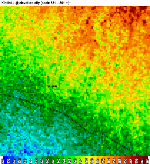 Kintinku elevation map