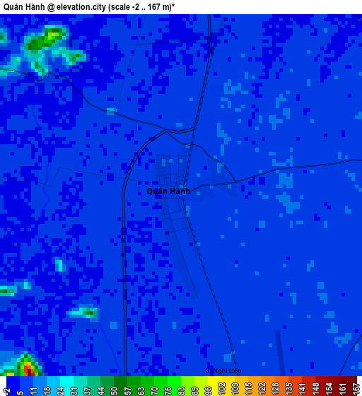 Quán Hành elevation map