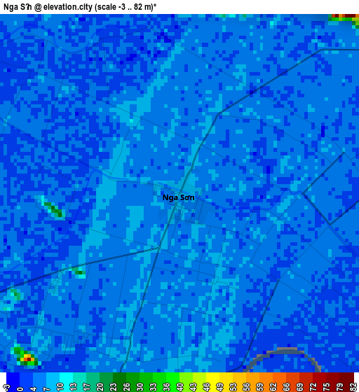 Nga Sơn elevation map