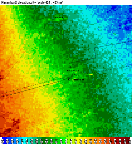 Kimamba elevation map