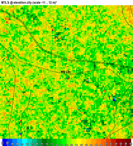 Mỹ Lộc elevation map