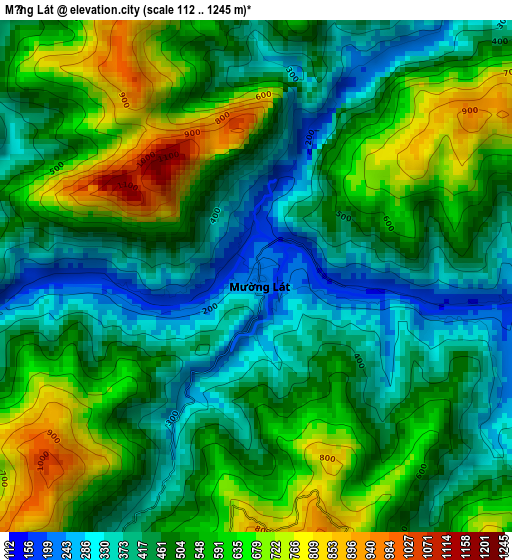 Mường Lát elevation map