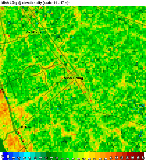 Minh Lương elevation map