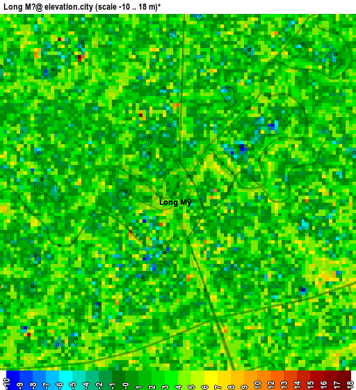 Long Mỹ elevation map