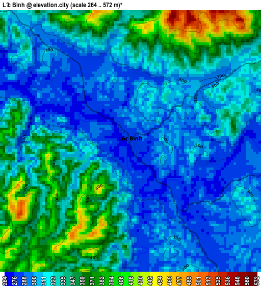 Lộc Bình elevation map