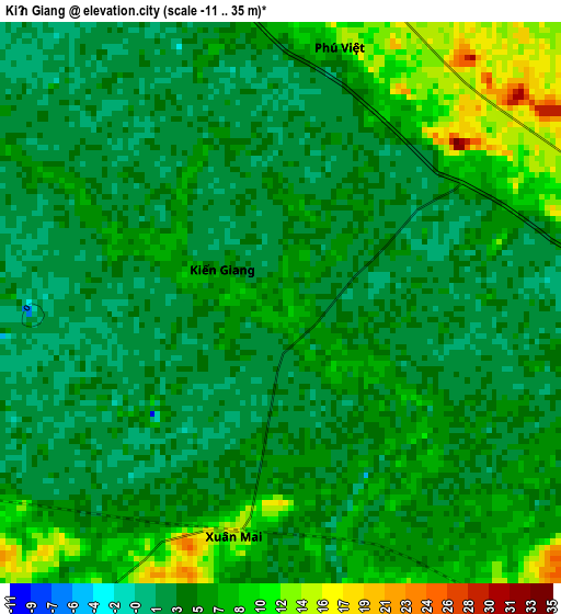 Kiến Giang elevation map