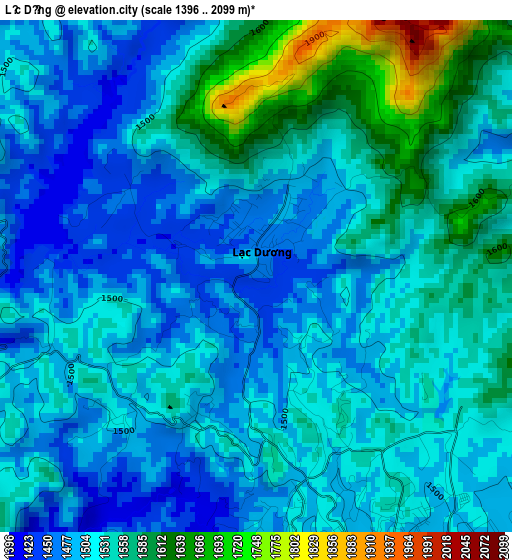 Lạc Dương elevation map