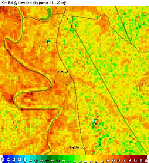 Kim Bài elevation map