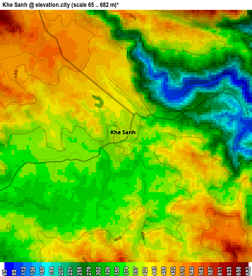 Khe Sanh elevation map