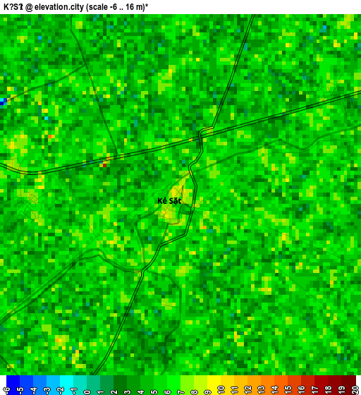 Kẻ Sặt elevation map