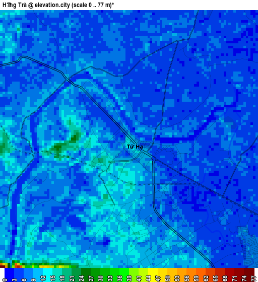 Hương Trà elevation map