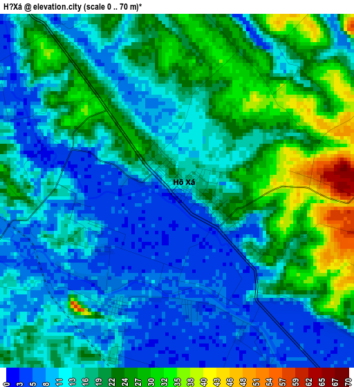 Hồ Xá elevation map