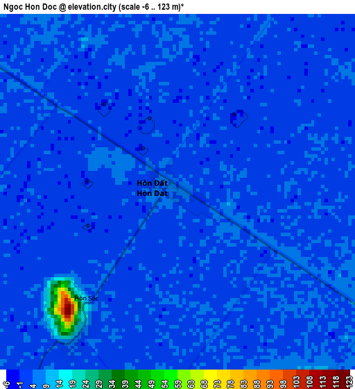 Ngoc Hon Doc elevation map