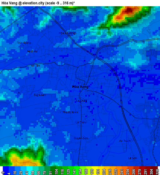 Hòa Vang elevation map
