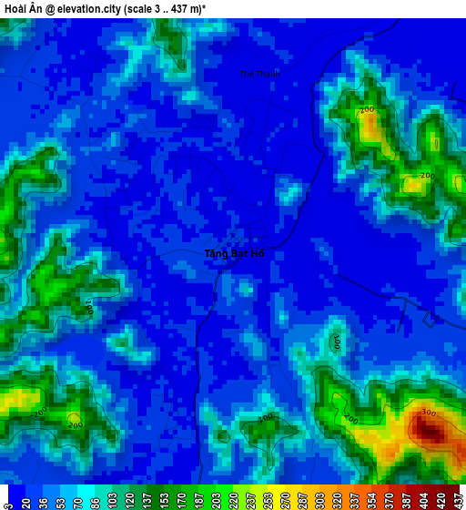 Hoài Ân elevation map