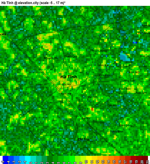Hà Tĩnh elevation map