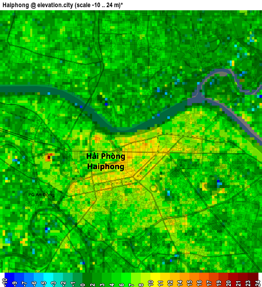 Haiphong elevation map