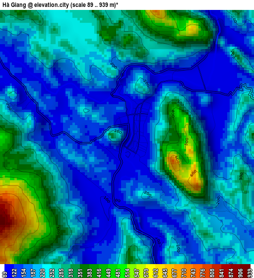 Hà Giang elevation map