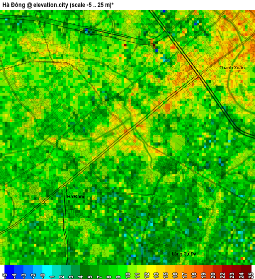 Hà Đông elevation map