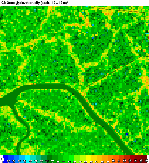 Gò Quao elevation map