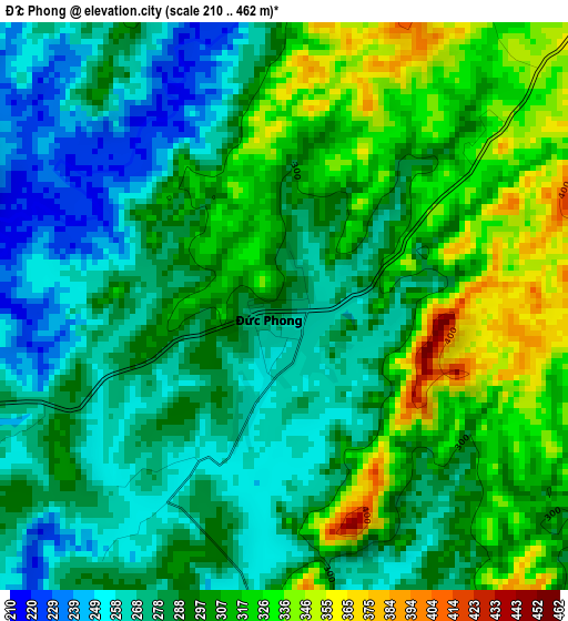 Đức Phong elevation map