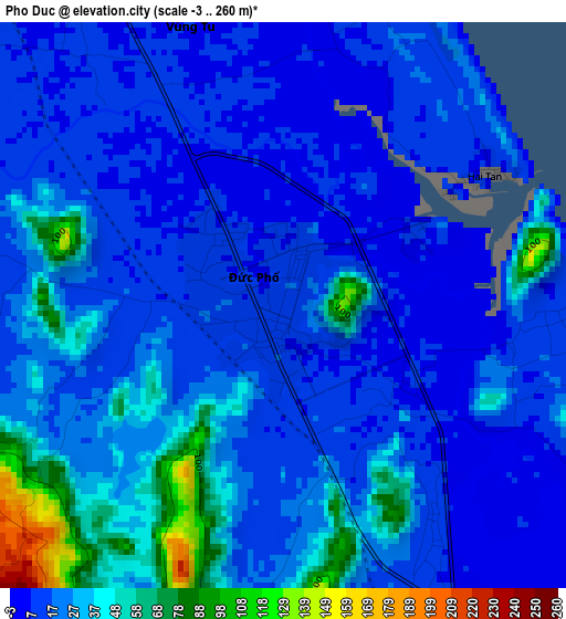 Pho Duc elevation map