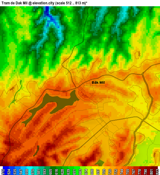 Tram de Dak Mil elevation map