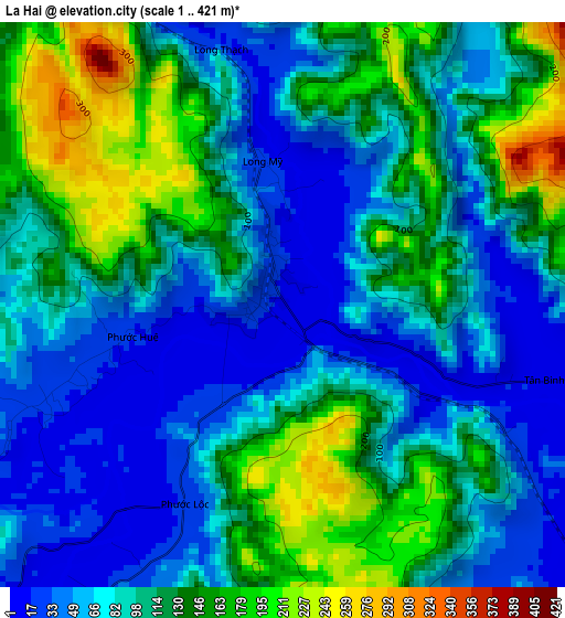 La Hai elevation map