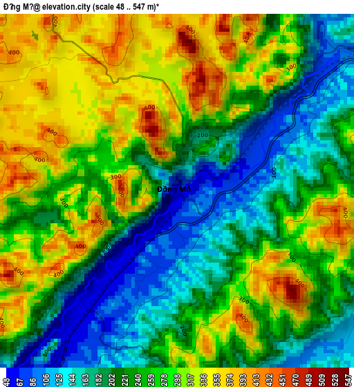 Đồng Mỏ elevation map