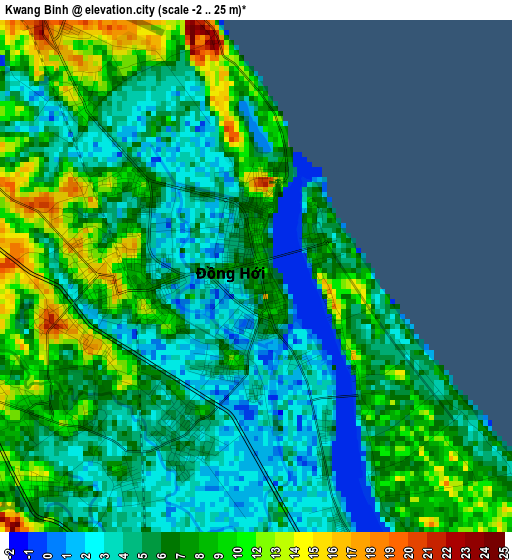 Kwang Binh elevation map