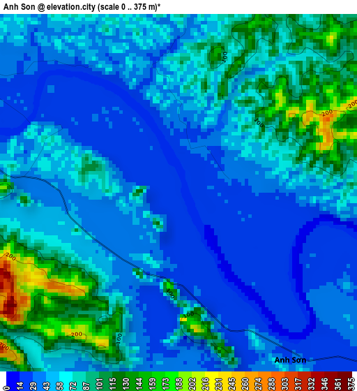 Anh Son elevation map