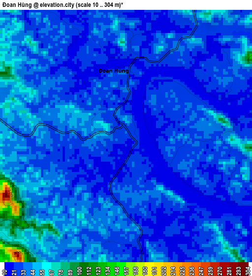 Đoan Hùng elevation map