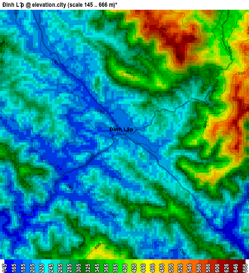 Đình Lập elevation map