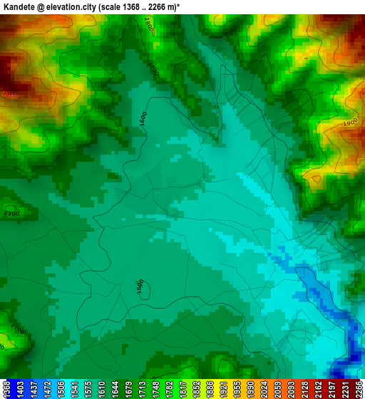 Kandete elevation map