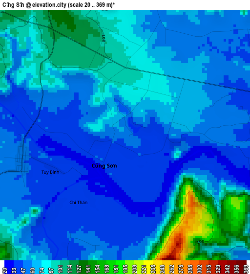 Củng Sơn elevation map