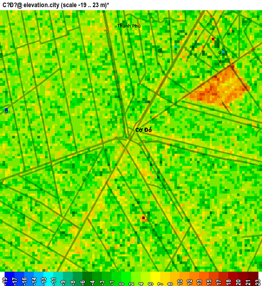 Cờ Đỏ elevation map