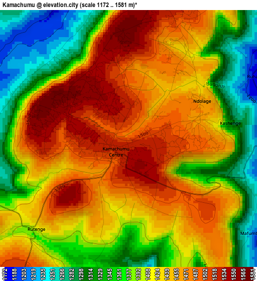 Kamachumu elevation map