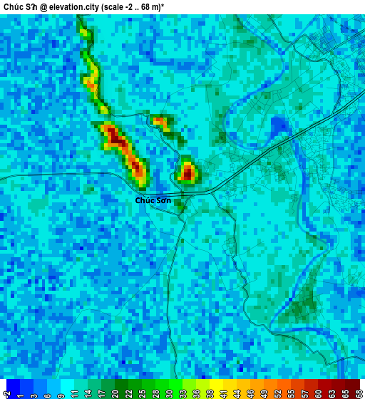 Chúc Sơn elevation map