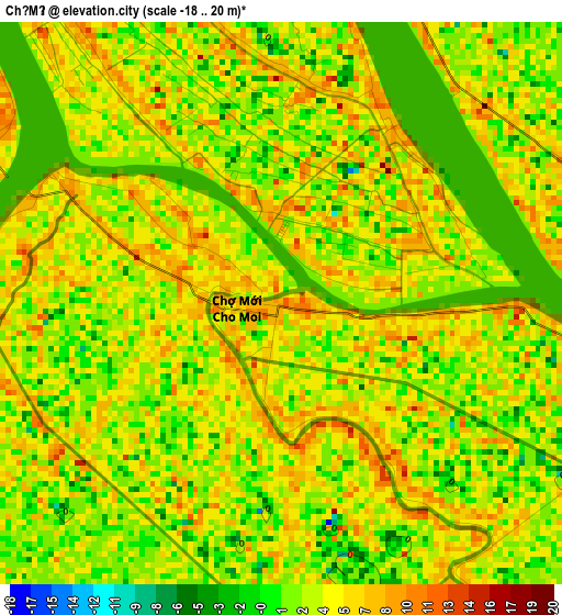 Chợ Mới elevation map